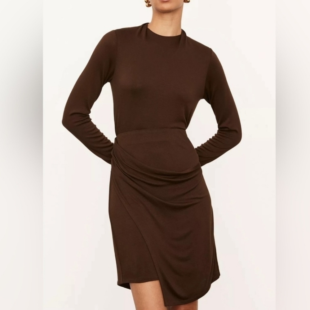 Vince Olive Green Gathered Mini Skirt, Size Medium, NWOT